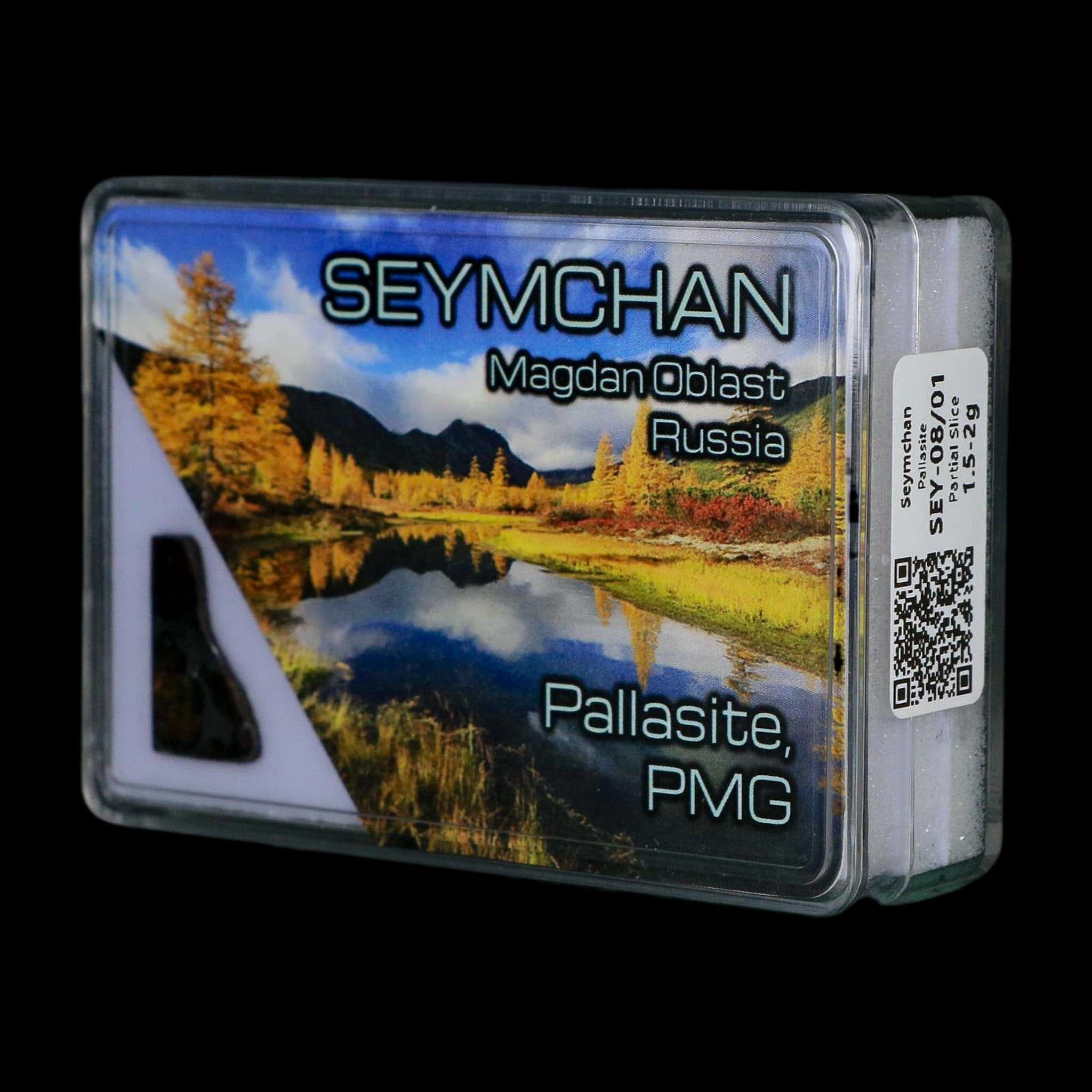 Seymchan Pallasite PMG Meteorite Specimen Magdanoblast Russia Display 1.34 Gram - Fossil Age Minerals