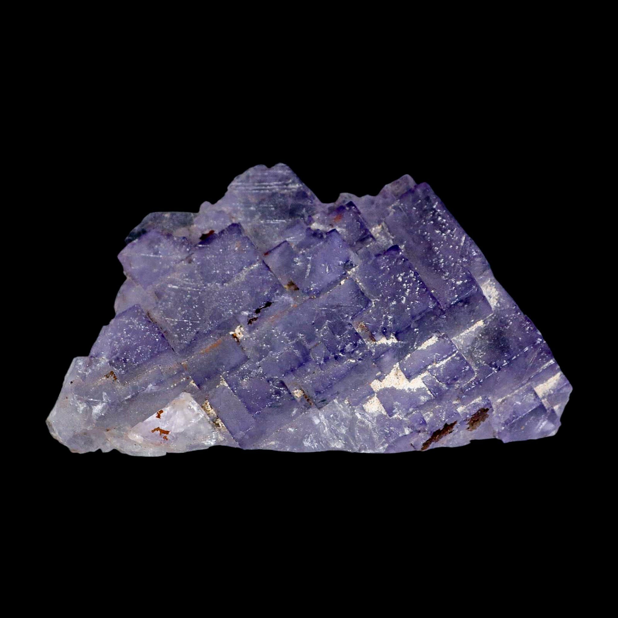 4.3" Purple Fluorite Crystal Cube Cluster Mineral Specimen Taourirt Morocco - Fossil Age Minerals