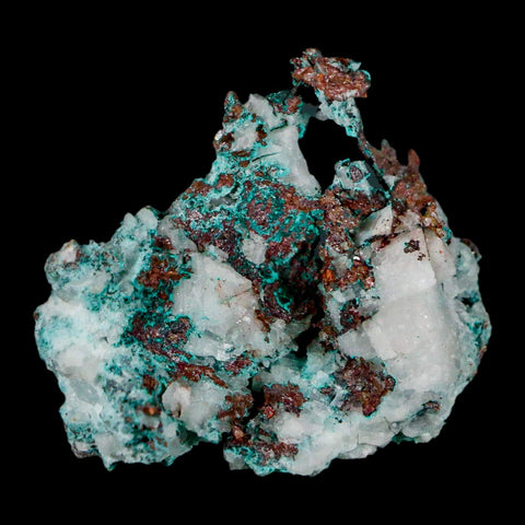2" Rough Native Copper On Crystal Quartz Matrix Mineral Specimen Morocco - Fossil Age Minerals