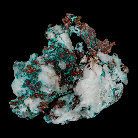 2" Rough Native Copper On Crystal Quartz Matrix Mineral Specimen Morocco - Fossil Age Minerals