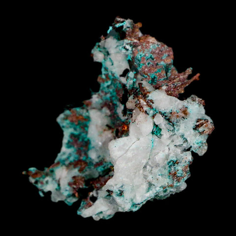 2" Rough Native Copper On Crystal Quartz Matrix Mineral Specimen Morocco - Fossil Age Minerals