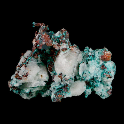 2" Rough Native Copper On Crystal Quartz Matrix Mineral Specimen Morocco - Fossil Age Minerals