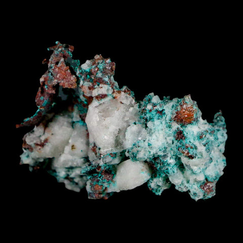 2" Rough Native Copper On Crystal Quartz Matrix Mineral Specimen Morocco - Fossil Age Minerals
