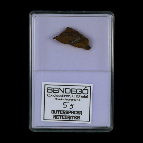 1.1" Bendego Meteorite Specimen Display Bendege Bahia Brazil 5 Grams - Fossil Age Minerals