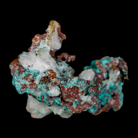 1.5" Rough Native Copper On Crystal Quartz Matrix Mineral Specimen Morocco - Fossil Age Minerals