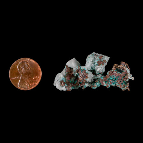 1.8" Rough Native Copper On Crystal Quartz Matrix Mineral Specimen Morocco - Fossil Age Minerals