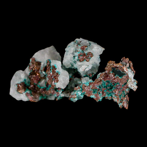 1.8" Rough Native Copper On Crystal Quartz Matrix Mineral Specimen Morocco - Fossil Age Minerals