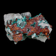 1.1" Rough Native Copper On Crystal Quartz Matrix Mineral Specimen Morocco