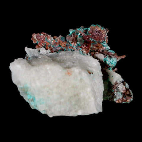 1.8" Rough Native Copper On Crystal Quartz Matrix Mineral Specimen Morocco - Fossil Age Minerals