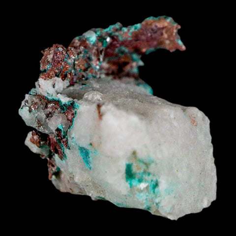 1.8" Rough Native Copper On Crystal Quartz Matrix Mineral Specimen Morocco - Fossil Age Minerals