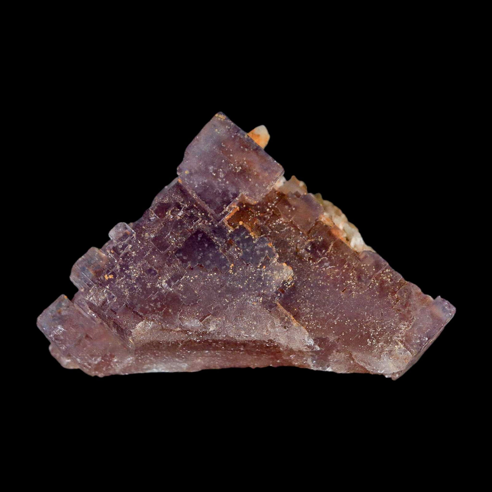 2.1" Purple Fluorite Crystal Cube Cluster Mineral Specimen Taourirt Morocco - Fossil Age Minerals