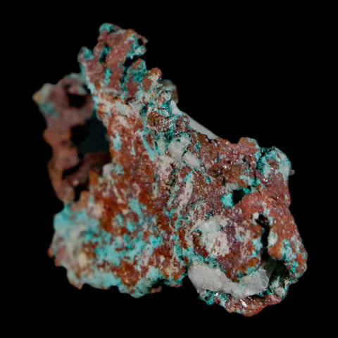 1.5" Rough Native Copper On Crystal Quartz Matrix Mineral Specimen Morocco - Fossil Age Minerals
