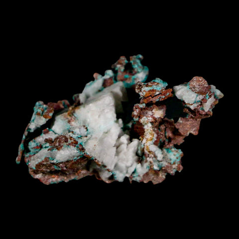 1.5" Rough Native Copper On Crystal Quartz Matrix Mineral Specimen Morocco - Fossil Age Minerals