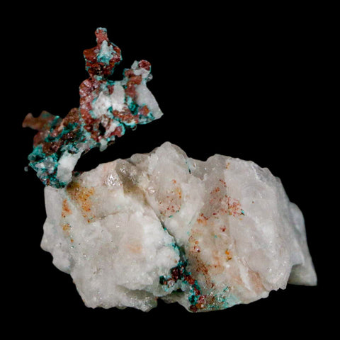1.5" Rough Native Copper On Crystal Quartz Matrix Mineral Specimen Morocco - Fossil Age Minerals
