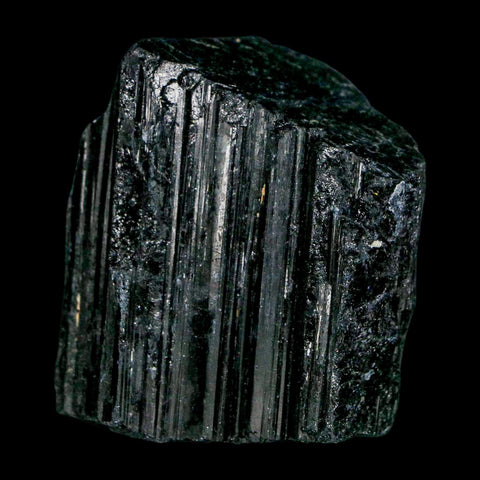 1.8" Natural Rough Black Tourmaline Mineral Crystal Specimen Schorl Brazil
