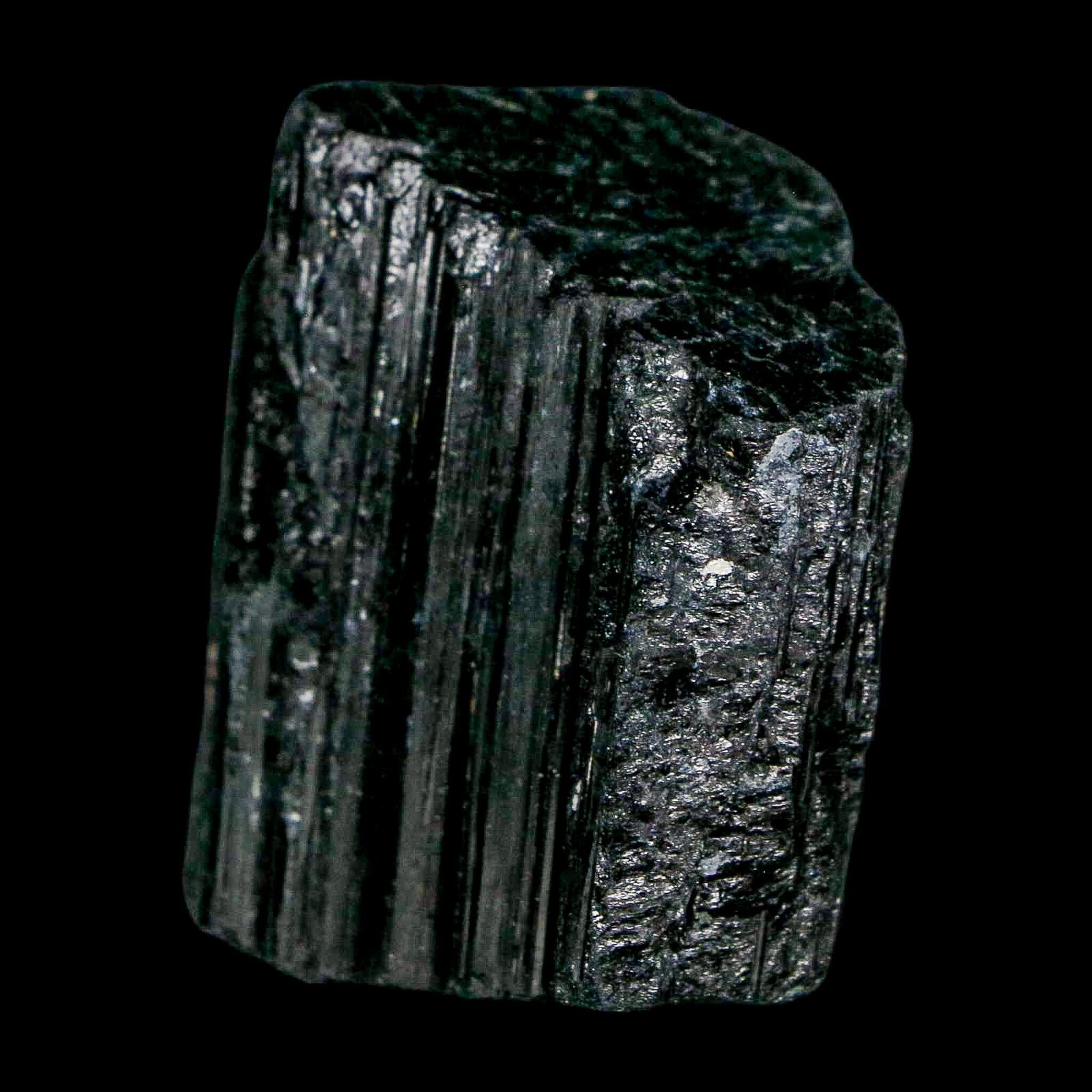 1.8" Natural Rough Black Tourmaline Mineral Crystal Specimen Schorl Brazil - Fossil Age Minerals