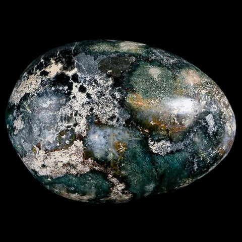 2.9" Natural Polished Ocean Jasper Crystal Palm Stone Location Madagascar Healing - Fossil Age Minerals
