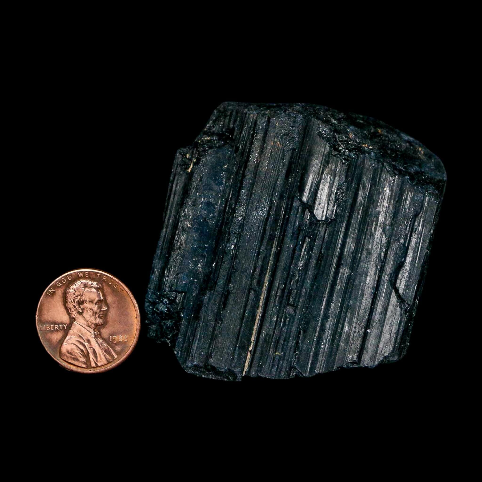 2" Natural Rough Black Tourmaline Mineral Crystal Specimen Schorl Brazil - Fossil Age Minerals