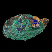 3.8" Azurite Crystals & Malachite On Matrix Mineral Specimen Tiznit Morocco