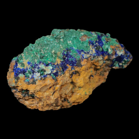 3.8" Azurite Crystals & Malachite On Matrix Mineral Specimen Tiznit Morocco - Fossil Age Minerals