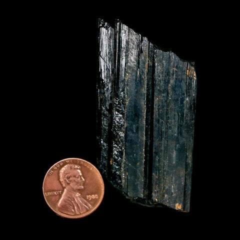 2.2" Natural Rough Black Tourmaline Mineral Crystal Specimen Schorl Brazil