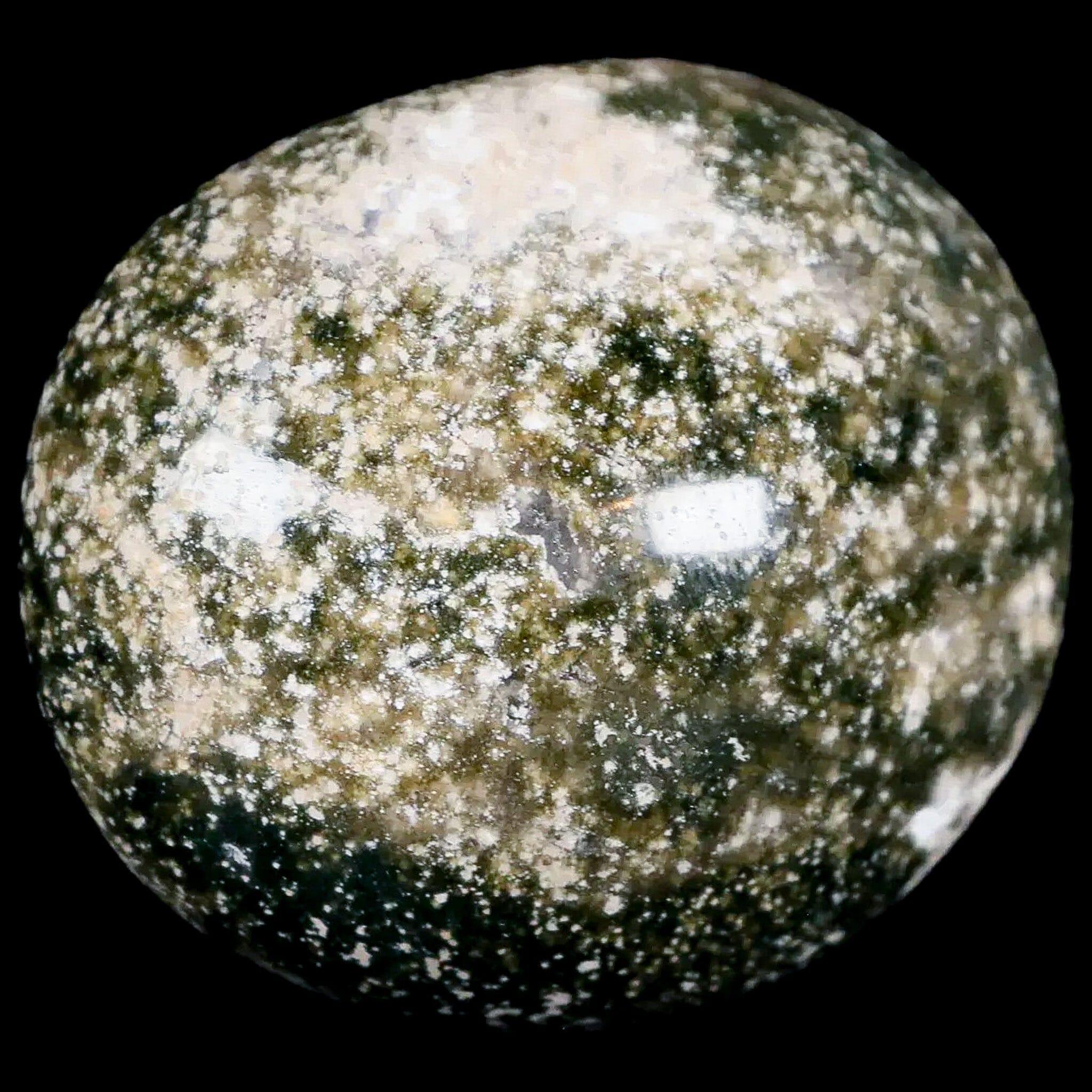 2.4" Natural Polished Ocean Jasper Crystal Palm Stone Location Madagascar Healing - Fossil Age Minerals