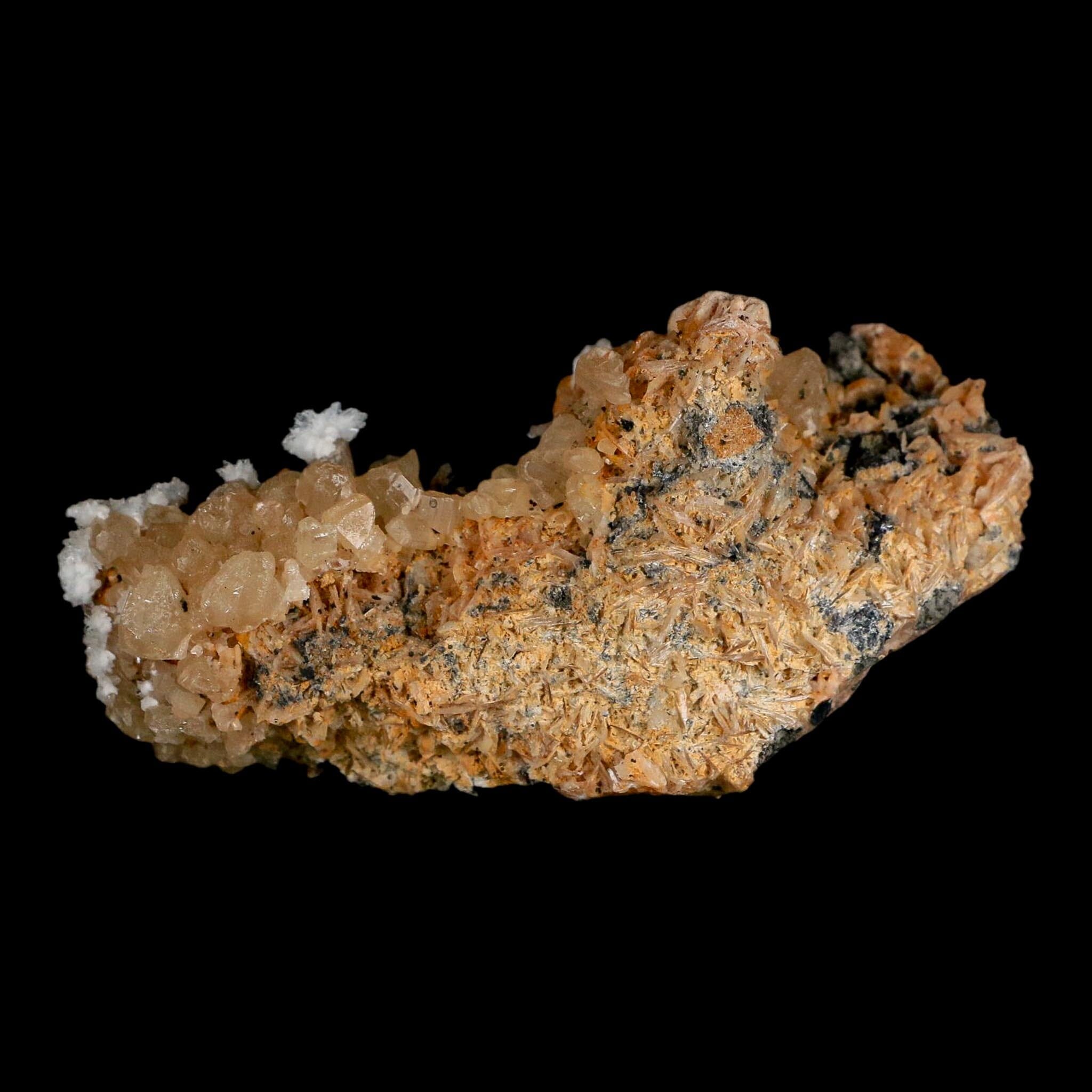 3.7" Sparkly Orange Barite Blades, Cerussite Crystals, Galena Crystal Mineral Morocco