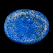 2" Natural Blue Lapis Lazuli Worry Palm Stone Pyrite Crystal Calcite Mineral