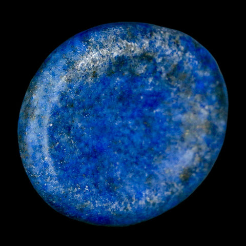 2" Natural Blue Lapis Lazuli Worry Palm Stone Pyrite Crystal Calcite Mineral - Fossil Age Minerals