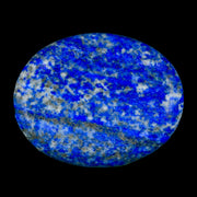 2" Natural Blue Lapis Lazuli Worry Palm Stone Pyrite Crystal Calcite Mineral