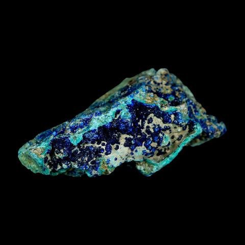 2.3" Azurite, Chrysocolla And Malachite Crystal Mineral Specimen On Matrix From Peru
