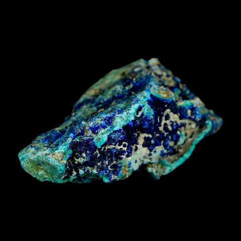 2.3" Azurite, Chrysocolla And Malachite Crystal Mineral Specimen On Matrix From Peru