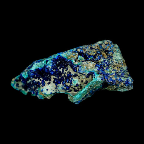 2.3" Azurite, Chrysocolla And Malachite Crystal Mineral Specimen On Matrix From Peru
