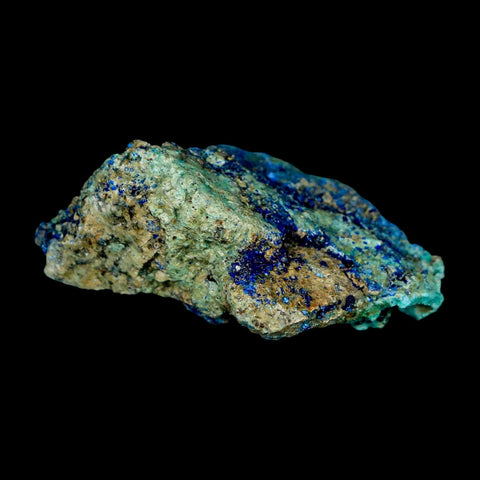 2.3" Azurite, Chrysocolla And Malachite Crystal Mineral Specimen On Matrix From Peru