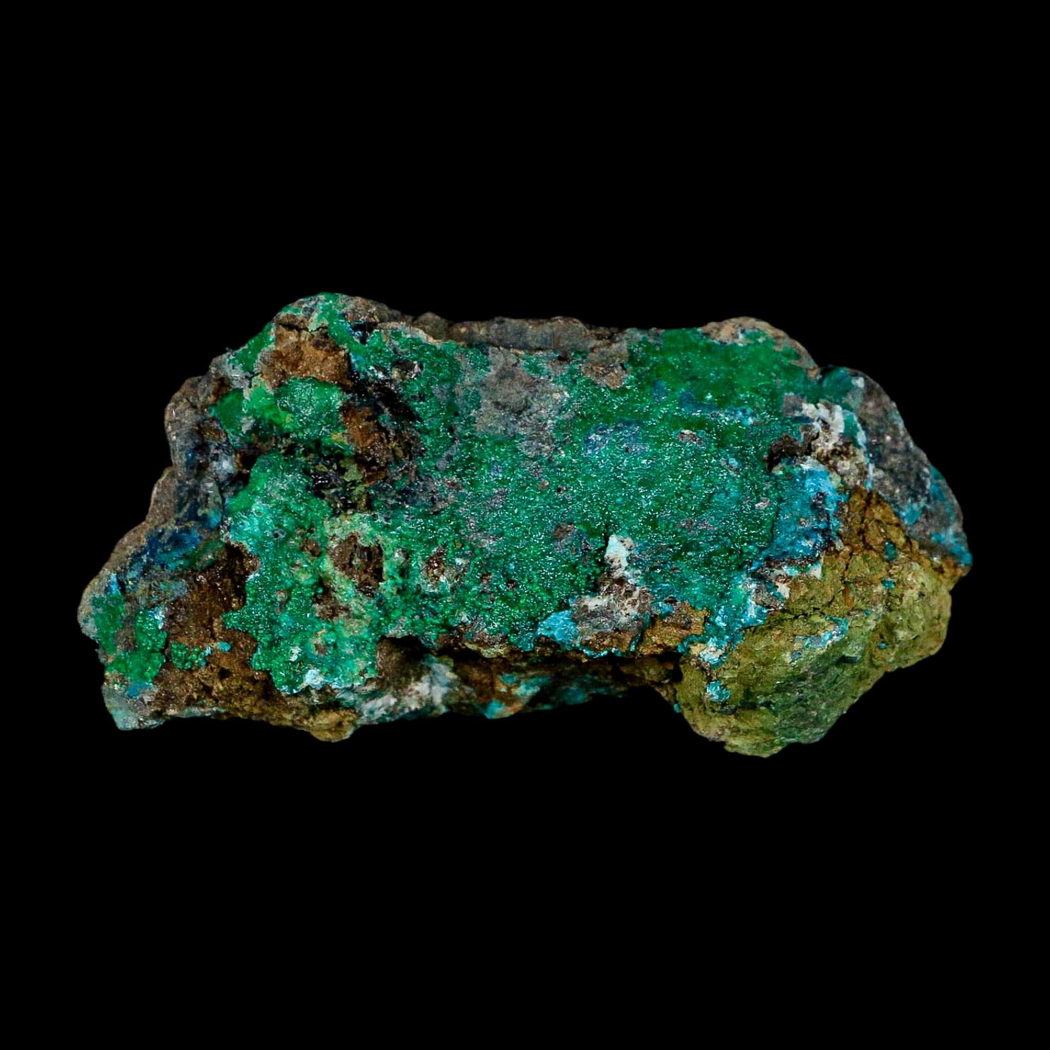 2.7" Chrysocolla And Malachite Crystal Mineral Specimen On Matrix From Peru - Fossil Age Minerals