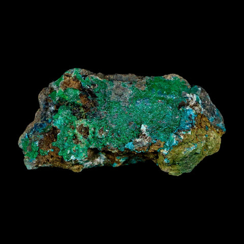 2.7" Chrysocolla And Malachite Crystal Mineral Specimen On Matrix From Peru