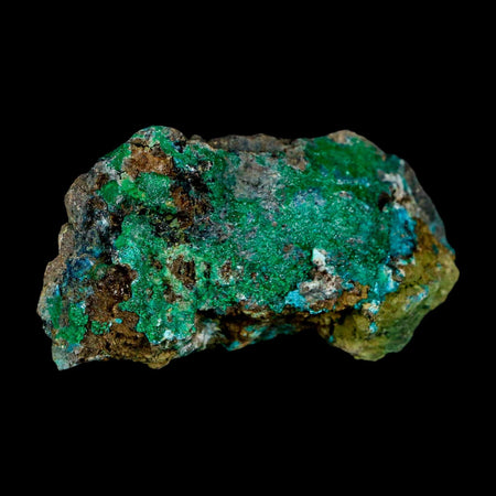 2.7" Chrysocolla And Malachite Crystal Mineral Specimen On Matrix From Peru