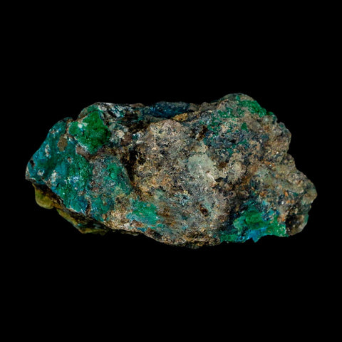 2.7" Chrysocolla And Malachite Crystal Mineral Specimen On Matrix From Peru