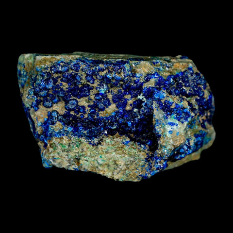 1.9" Azurite and Chrysocolla Crystal Mineral Specimen On Matrix From Peru