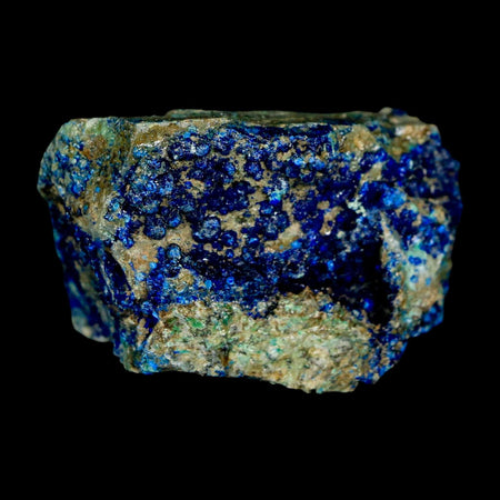 1.9" Azurite and Chrysocolla Crystal Mineral Specimen On Matrix From Peru