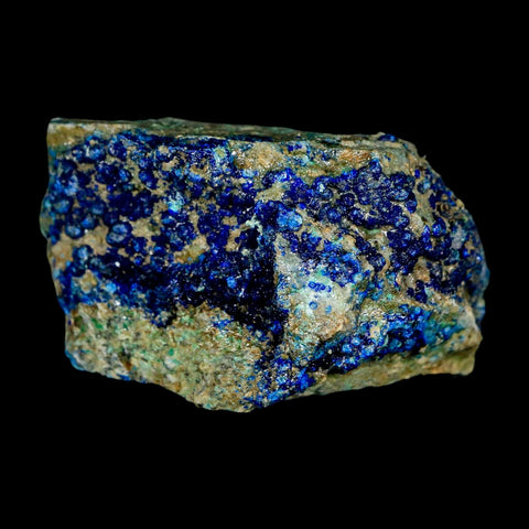 1.9" Azurite and Chrysocolla Crystal Mineral Specimen On Matrix From Peru