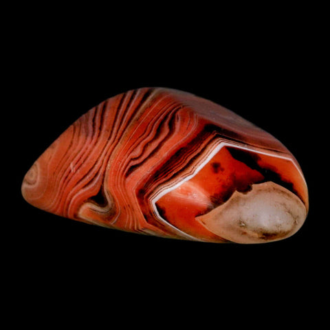 2.7" Natural Polished Red Silk Banded Agate Chalcedony Mineral Specimen - Fossil Age Minerals
