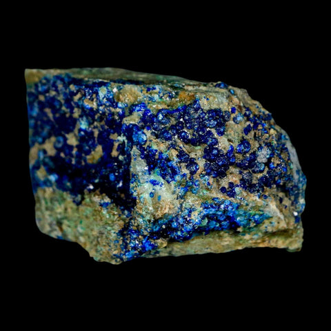 1.9" Azurite and Chrysocolla Crystal Mineral Specimen On Matrix From Peru
