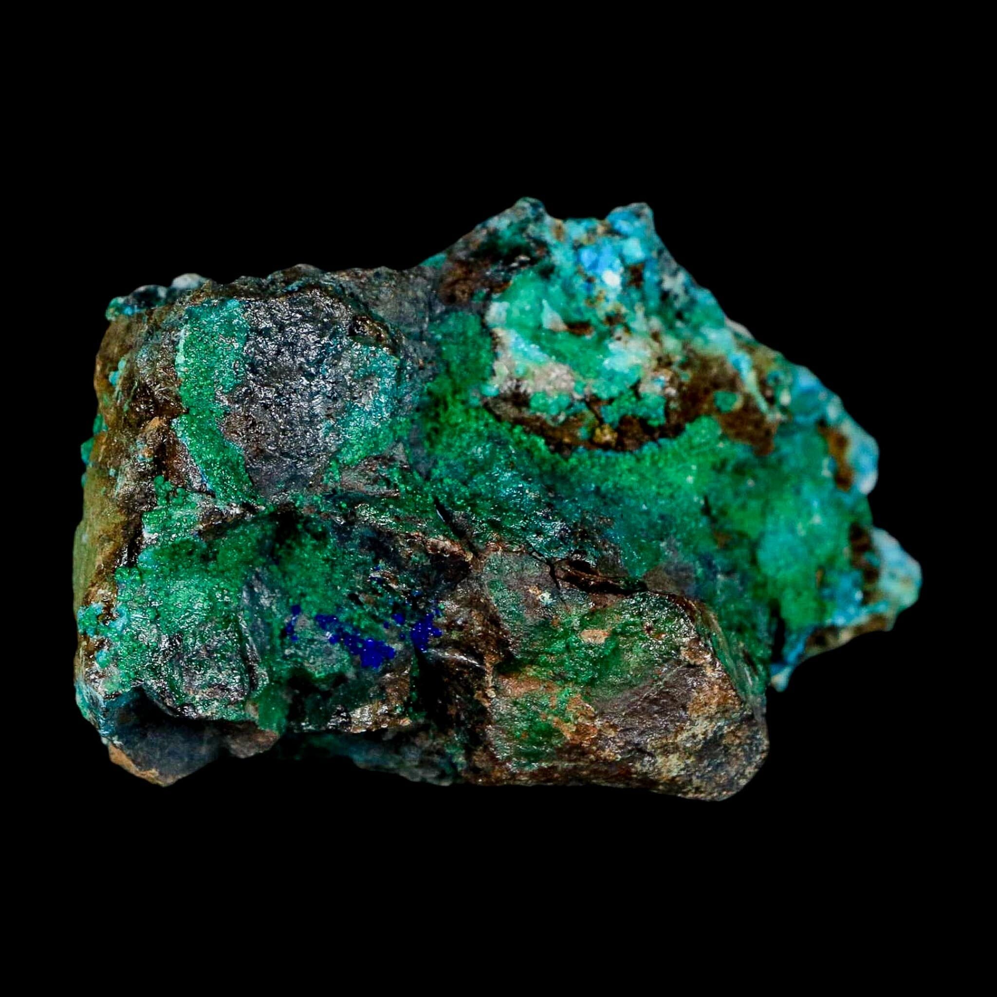 2.4" Chrysocolla And Malachite Crystal Mineral Specimen On Matrix From Peru - Fossil Age Minerals