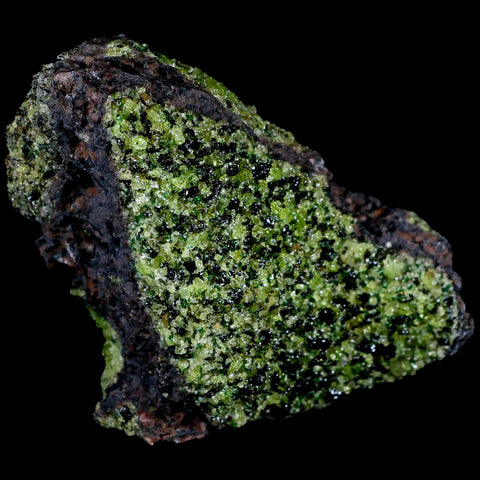 XL 4.9" Emerald Peridot Crystals, Chrome Diopside And Spinel On Volcanic Rock Gila, AZ - Fossil Age Minerals