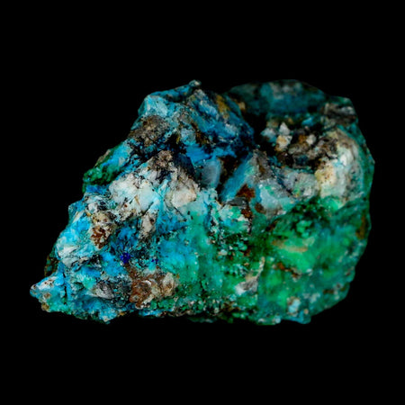 2.4" Chrysocolla And Malachite Crystal Mineral Specimen On Matrix From Peru