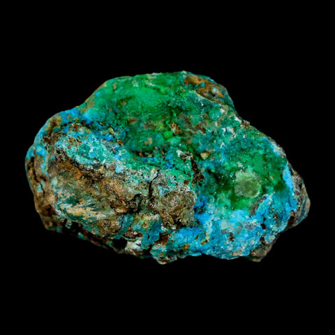 2.1" Chrysocolla And Malachite Crystal Mineral Specimen On Matrix From Peru