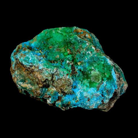 2.1" Chrysocolla And Malachite Crystal Mineral Specimen On Matrix From Peru
