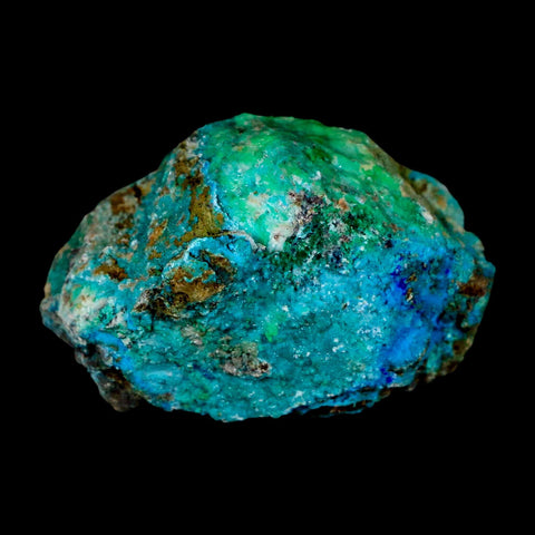 2.1" Chrysocolla And Malachite Crystal Mineral Specimen On Matrix From Peru