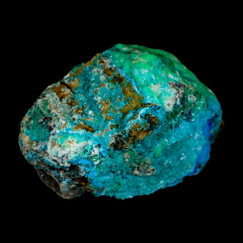 2.1" Chrysocolla And Malachite Crystal Mineral Specimen On Matrix From Peru